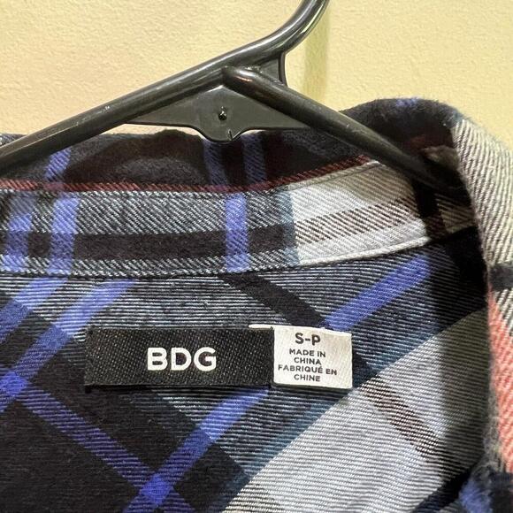 BDG Shirt‎ Womens S Multicolor Plaid  Button Up Blouse Top Academia - Picture 3 of 4